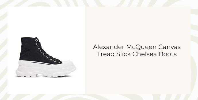 8. Alexander McQueen Canvas Tread Slick Chelsea Boots