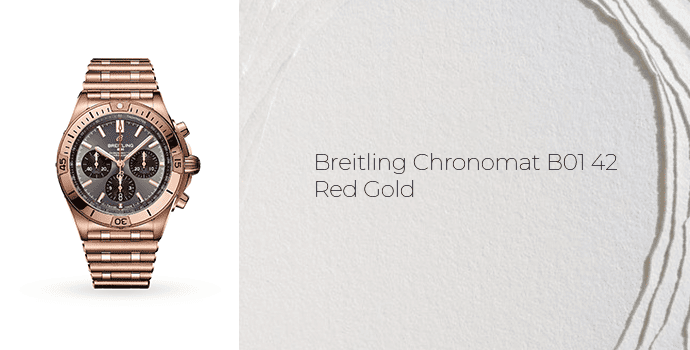 8. Breitling Chronomat B01 42 Red Gold