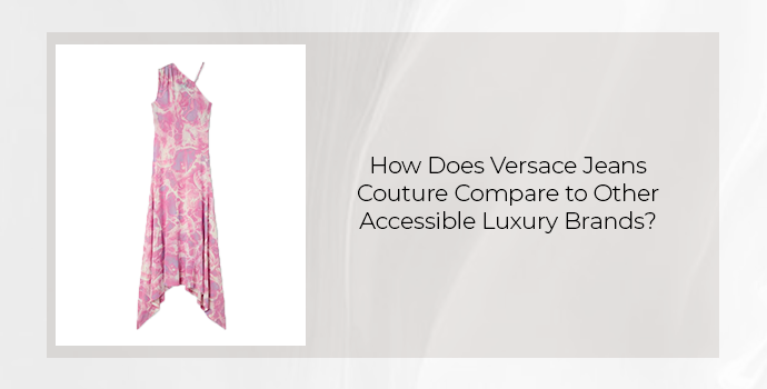 Pink Versace Jeans Couture patterned asymmetrical dress