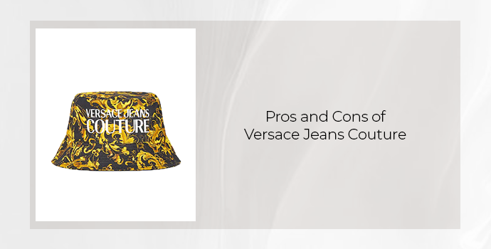 is versace jeans couture a luxury brand? Yellow and black Versace Jeans Couture bucket hat with baroque pattern