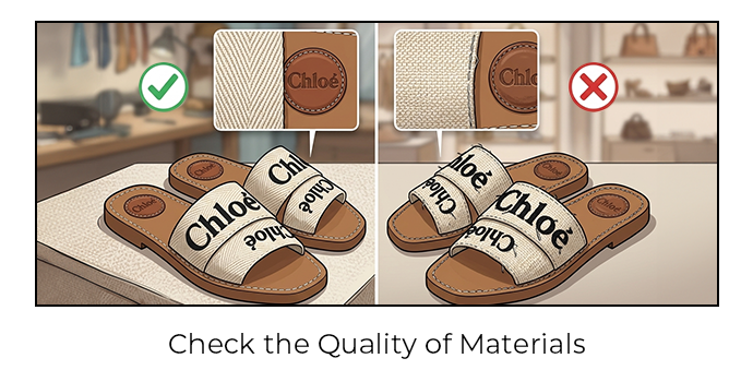 Chloé sandals material quality comparison