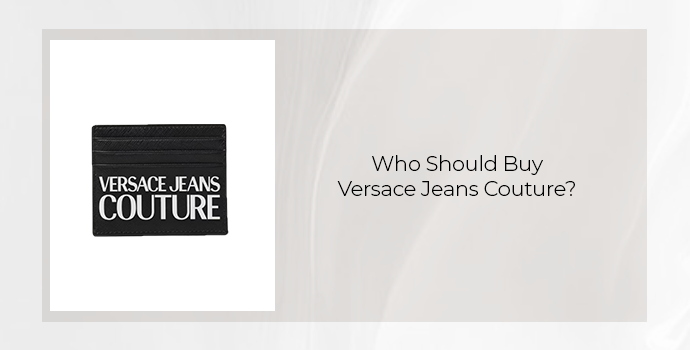 Black Versace Jeans Couture card holder with logo