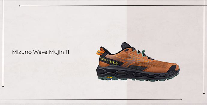 Mizuno wave mujin 11 brown color shoe side view