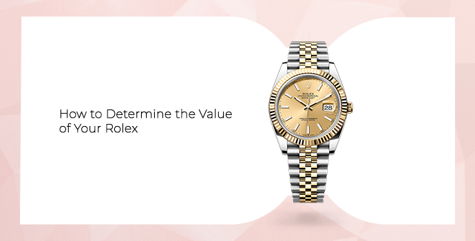 Rolex Datejust watch for determining value