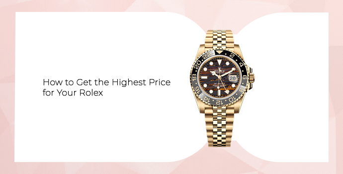 Gold Rolex GMT-Master II watch for resale