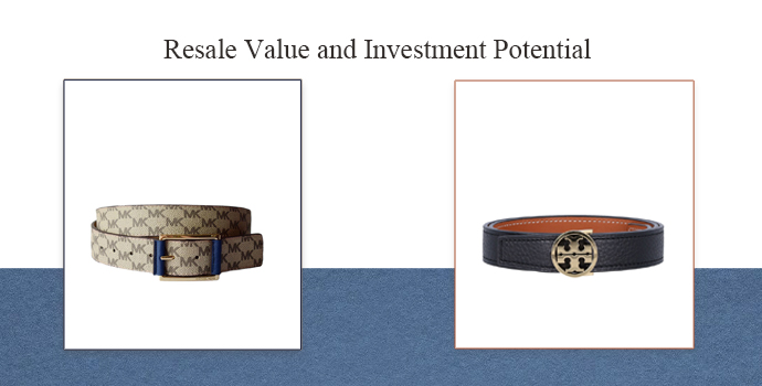 two belt of both brands compared with each other and potential resale value