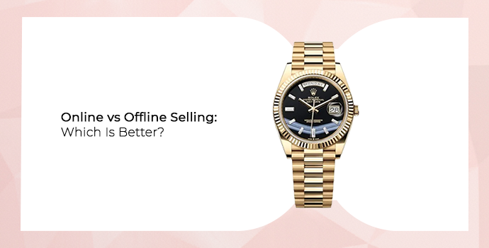 Gold Rolex Datejust watch for online or offline selling