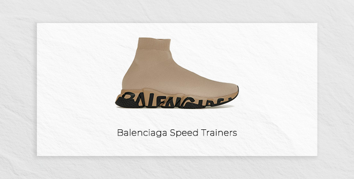 Balenciaga speed trainer sneakers beige color