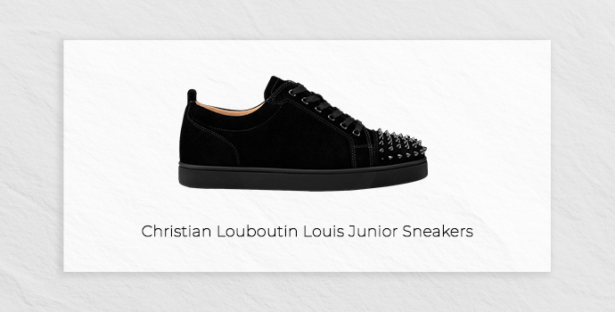 Christian Louboutin louis junior sneakers black color side profile