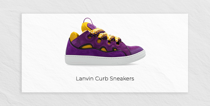 shoes for men under 100k lanvin curbs sneakers purple color with yellow lace