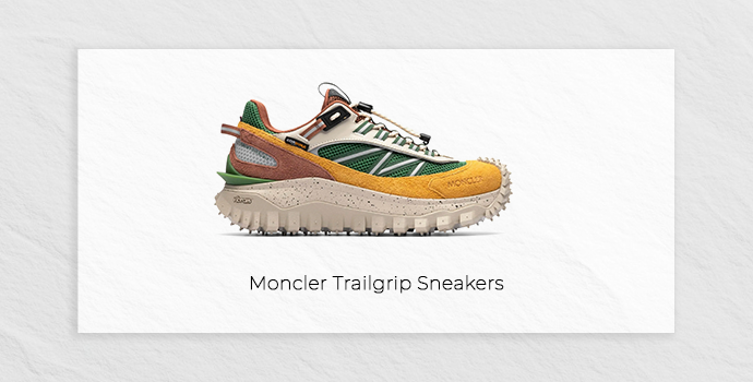 moncler trailgrip sneakers yellow and green color