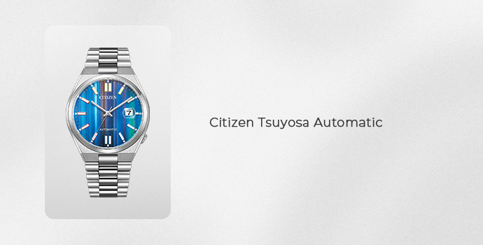 Citizen Tsuyosa Automatic watch with blue dial and stainless steel bracelet