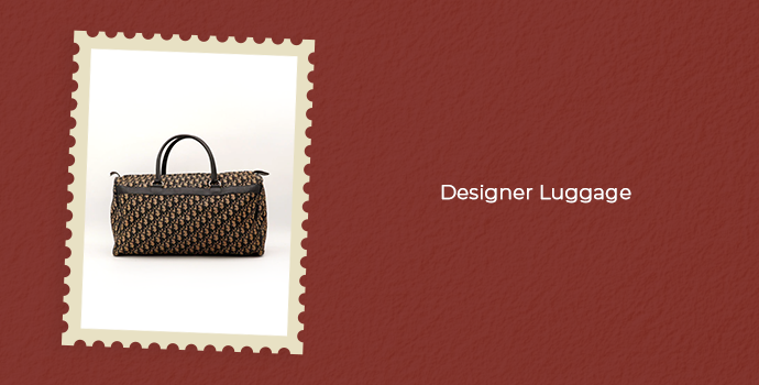 Designer luggage representing a luxury travel investment piece